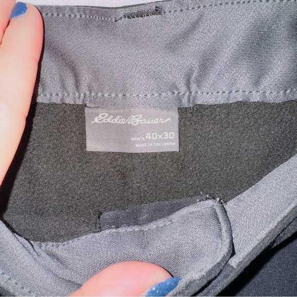 Men's Eddie Bauer Black Fleece Lined Tech Pants size 40 - Picture 2 of 6